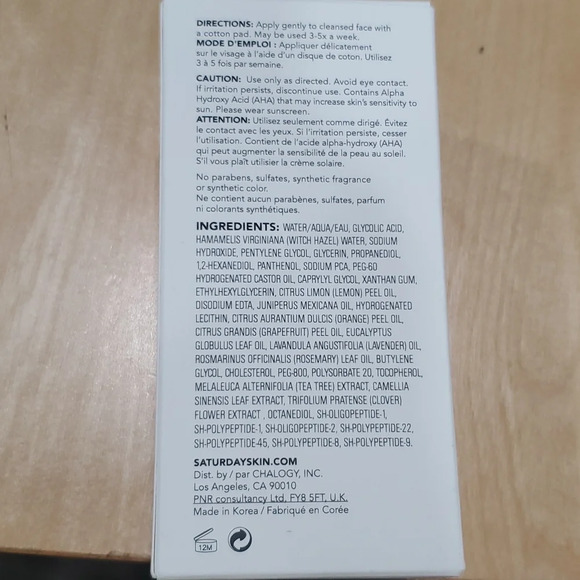 Saturday skin pore clarifying toner - Picture 3 of 9